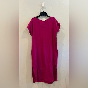 Eileen Fisher cotton gauze midi dress size Petite small